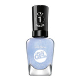 Sally Hansen Miracle Gel frente del envase con acabado brillante y diseño elegante