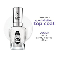 Sally Hansen Miracle Gel Sugar Top Coat, acabado gel para un brillo intenso
