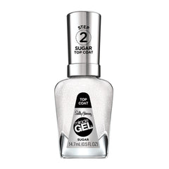 Sally Hansen Miracle Gel Sugar Top Coat, acabado cristal para un brillo duradero