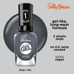 Tono Slate-R Girl, Sally Hansen Miracle Gel, look sofisticado