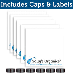 Sally's Organics pulverizador negro en modo chorro para limpieza