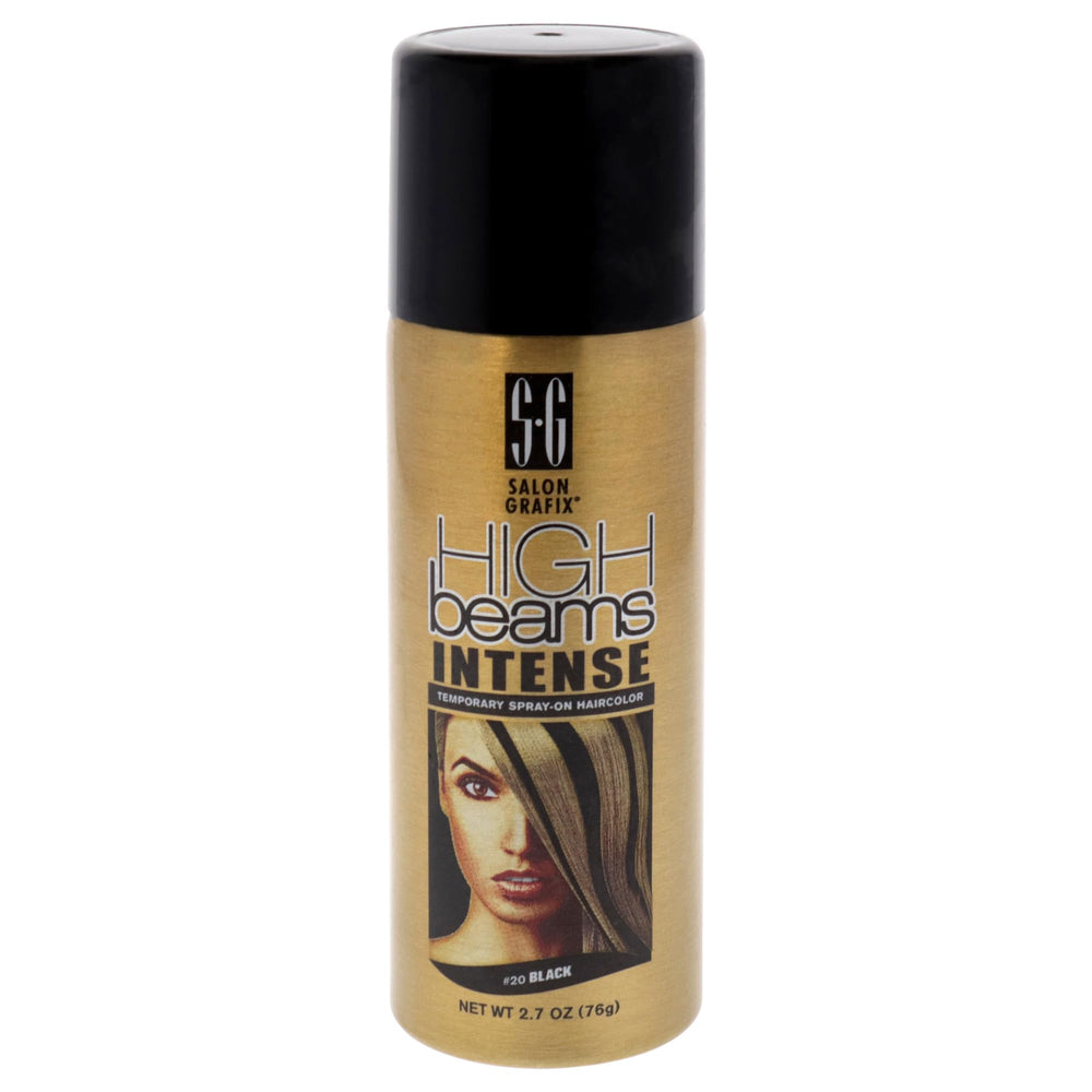 Salon Grafix High Beams Intense Spray negro: aplicación rápida para cobertura temporal.