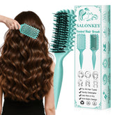 SALONKEY cepillo definidor de rizos con mango ergonómico para un peinado suave