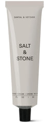 Salt & Stone crema de manos Santal Vetiver en envase, hidratación duradera.