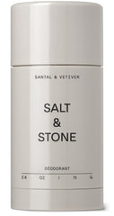 Salt & Stone desodorante Santal Vetiver en bote, aroma cálido y protección duradera.