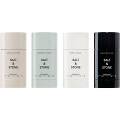Salt & Stone desodorante sin aluminio en empaque, opción natural para uso diario.
