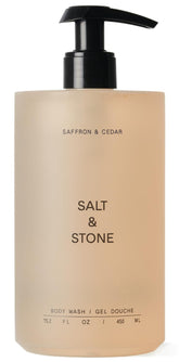 Salt & Stone Gel de ducha: botella elegante para una ducha suave y aromática.