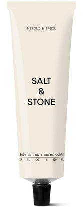 Salt & Stone Lotion Neroli Basil bouteille : hydratation rapide et douceur.