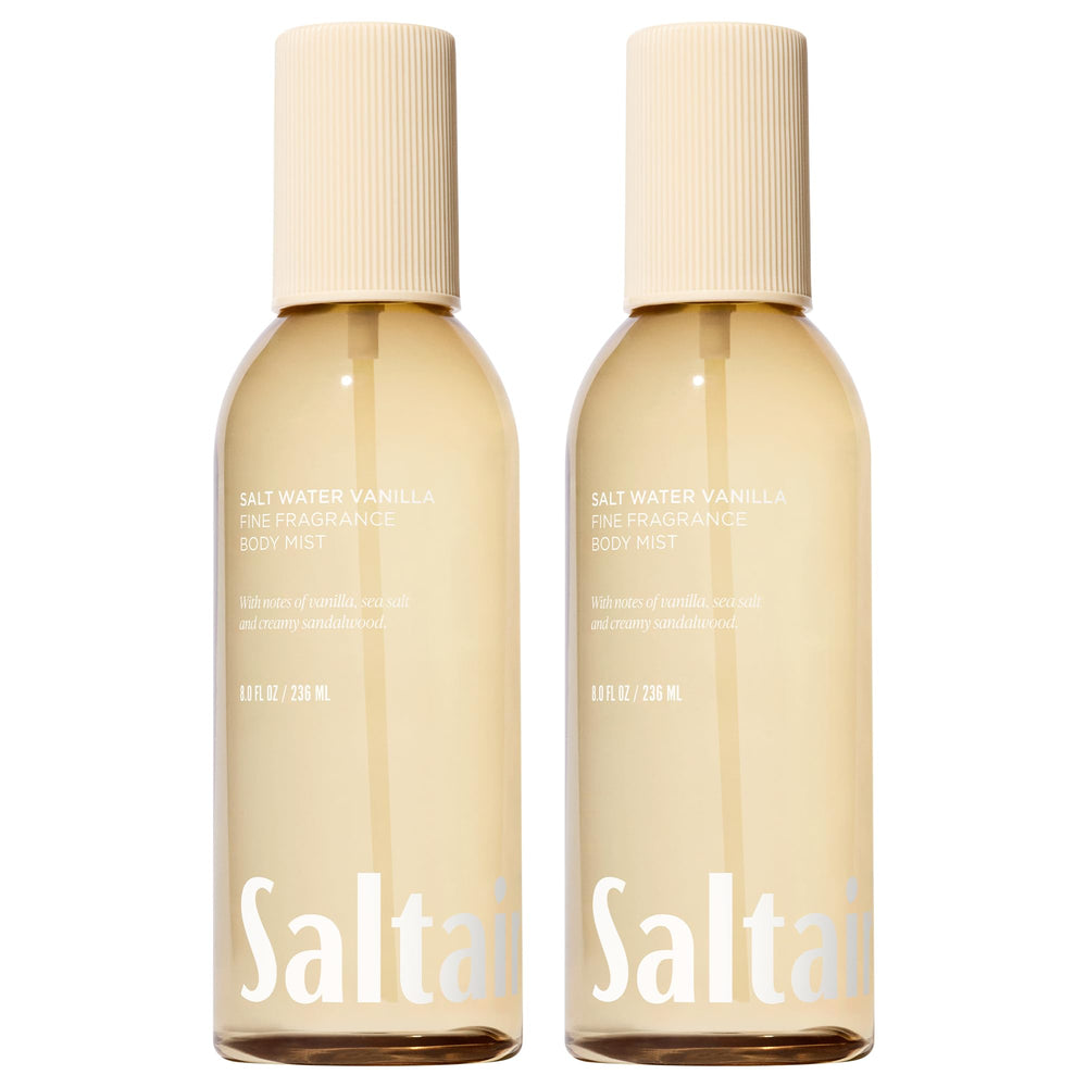 Saltair bruma corporal: dos botellas 8oz listas para perfumar todo el día.