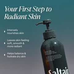 Saltair Black Tide gel de ducha cremoso hidrata suavemente durante la limpieza.
