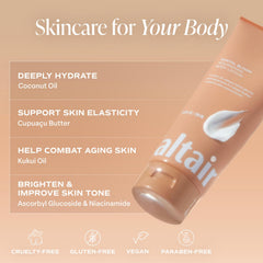 Saltair loción corporal ingredientes nutritivos: apoyo a la barrera cutánea y nutrición.