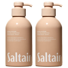 Saltair Santal Bloom: botella con dosificador, limpieza suave e hidratante para la piel.