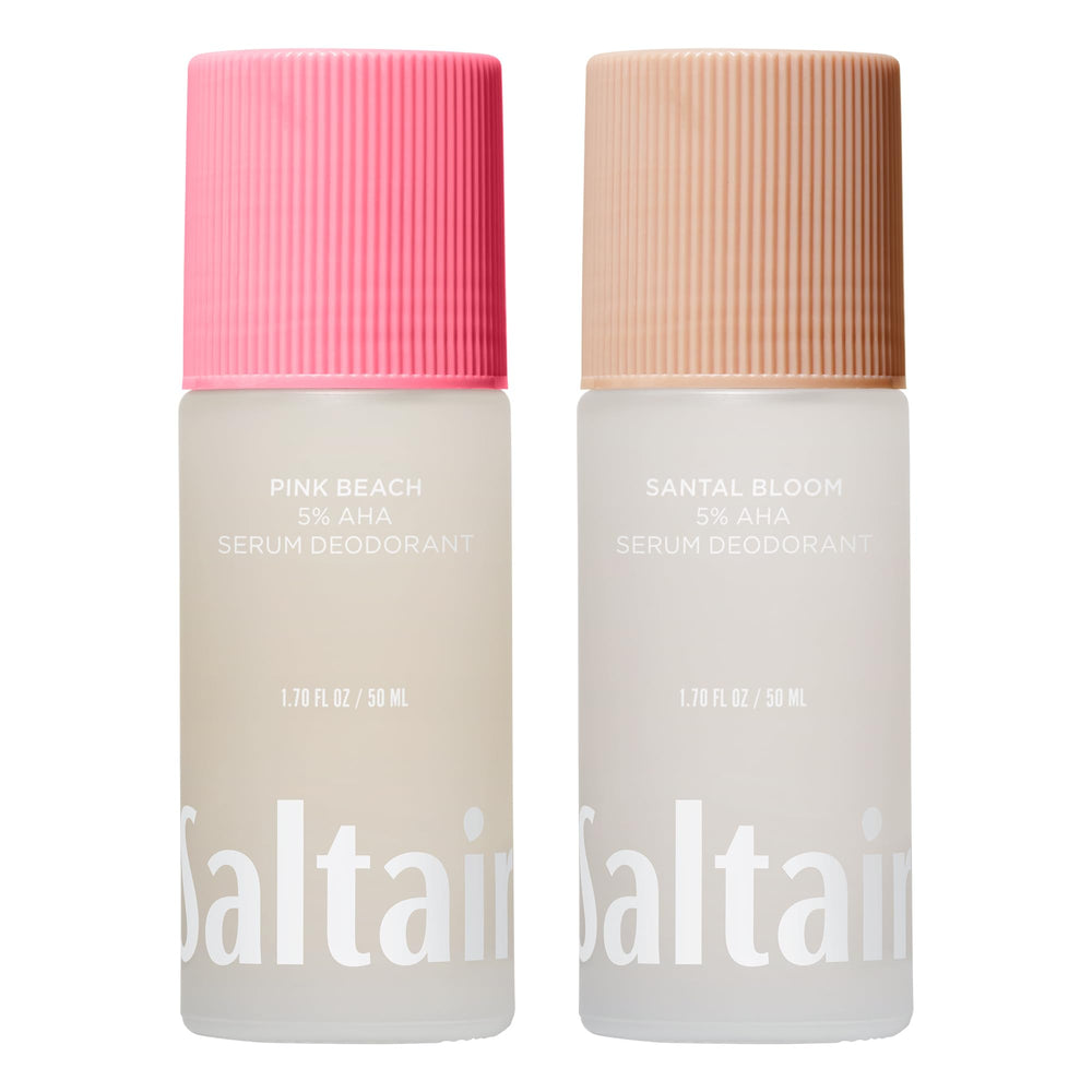 Saltair Serum Desodorante: botella elegante y protección duradera contra olores.