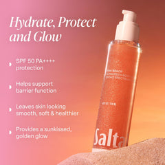 Saltair SPF Body Oil, fragancia Pink Beach para una sensación isleña agradable.