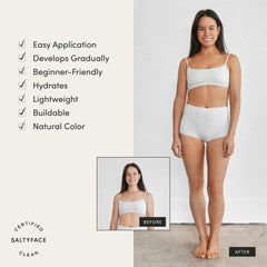 SALTYFACE Espuma Bronceadora: desarrollo gradual para un tono natural.