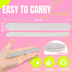 Lima SALVMARY Zebra descartable para uñas, doble cara para acrílicas