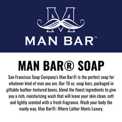 San Francisco Soap Company Man Bar Set Regalos, presentación atractiva para sorprender.