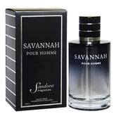 Sandora Fragrances colonia para hombre, botella frontal con aroma fresco y duradero.