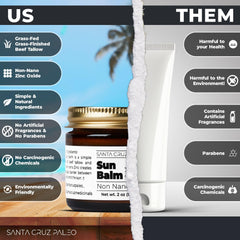 Envase 2oz de Santa Cruz Paleo Bálsamo, aplicación fácil durante el día.