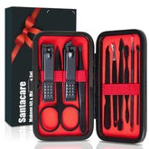 Santacare set de manicura 10 en 1 con caja portátil para viajes.