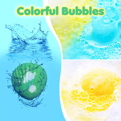 Bombas Santrela para niños con concha sorpresa: burbujas abundantes y colores atractivos.