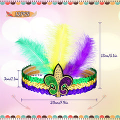 Diadema Sanwuta con plumas brillantes para estilo años 1920, aporta brillo.