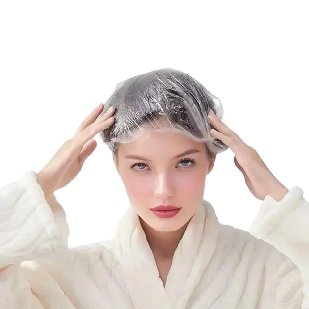 SAOYOAS Gorro ducha descartable transparente protege el cabello del agua.