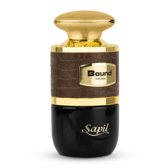 Sapil Bound para hombre, frasco elegante que captura la esencia oriental picante.