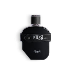 Sapil Intense Noir frasco frente, perfecto para comenzar el día con confianza.