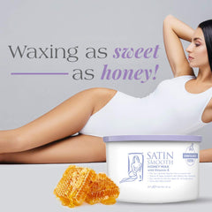 SATIN SMOOTH Honey Wax aplicación facial y corporal para depilación eficiente.