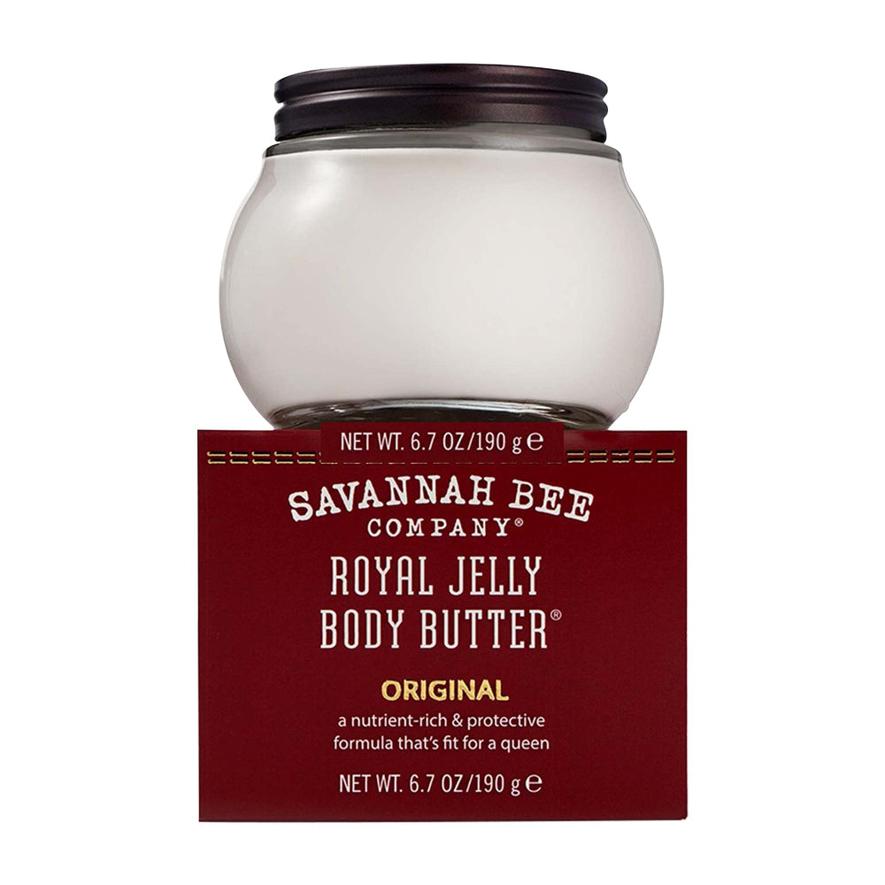 Savannah Bee Company Beurre Corps Gelée Royale dans son pot, hydratation profonde pour peaux sèches