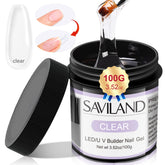 SAVILAND Gel de Construcción para Uñas, brillo transparente y duradero.