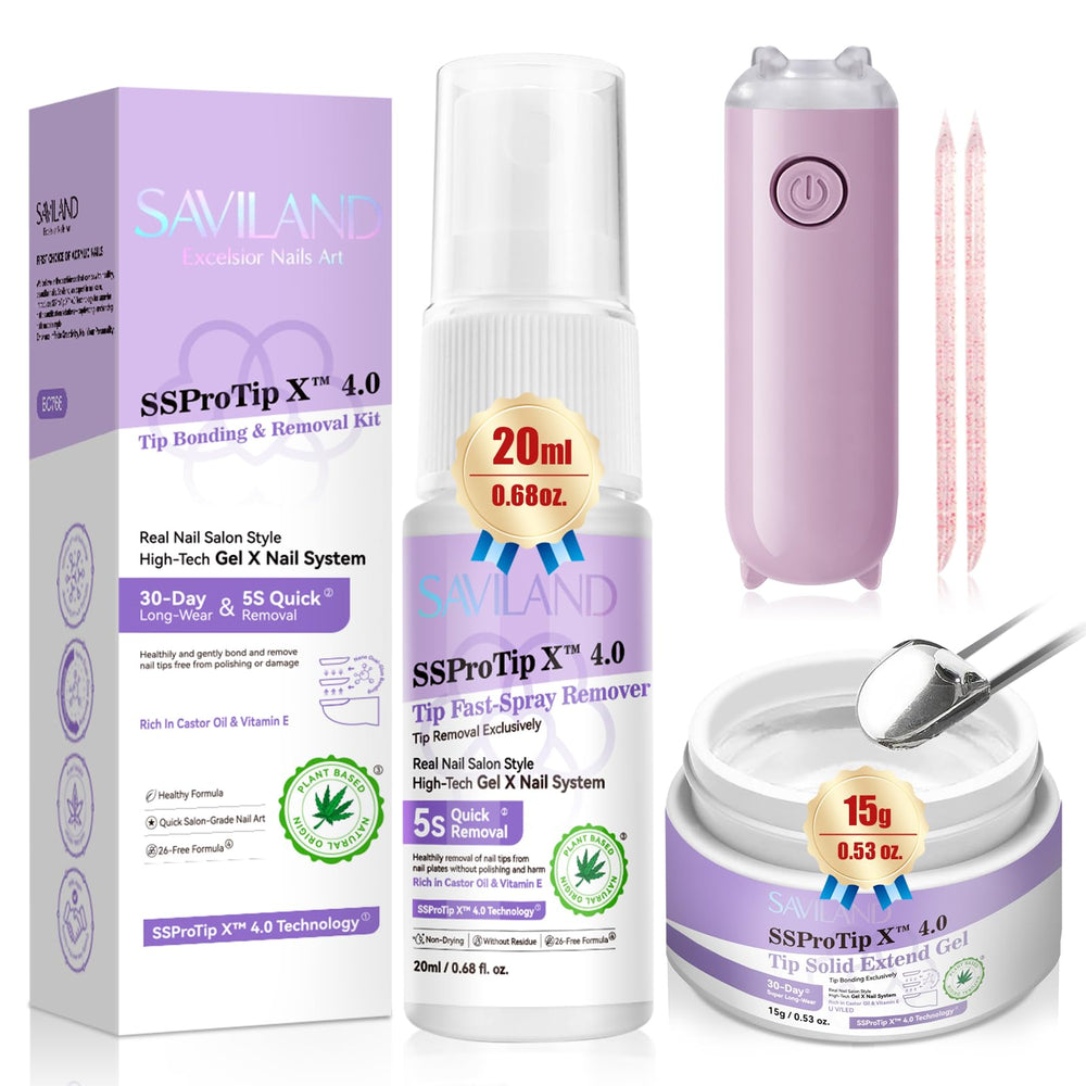 SAVILAND kit de adhesión para uñas, adhesión duradera y fácil de aplicar.