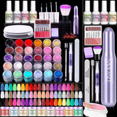 SAVILAND kit de uñas con polvo de inmersión y 30 colores para crear estilos diversos