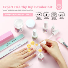 SAVILAND kit líquidos base activador y capa superior para manicura rápida.
