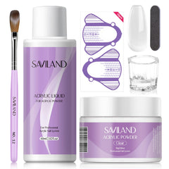 SAVILAND kit uñas acrílicas inicio: set completo para comenzar a crear uñas acrílicas en casa
