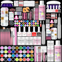 SAVILAND kit de uñas acrílicas con luz UV para manicura en casa