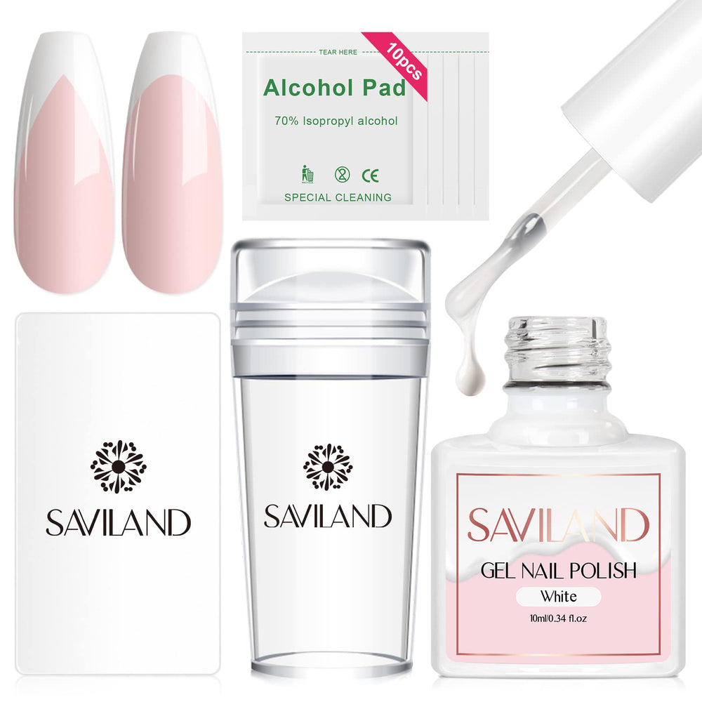 Kit Saviland completo para uñas francesas, ideal para hacerlo en casa.