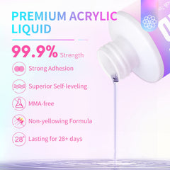 Saviland liquido acrilico, claridad y brillo para uñas extensiones.