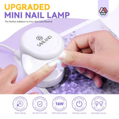 Saviland Mini Lámpara UV-LED con apertura 180° para entrar desde cualquier ángulo