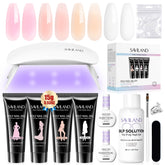 SAVILAND kit poligel con lámpara UVLED para un acabado profesional en casa.