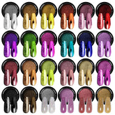 SAVILAND polvo-cromo 24 colores en tarro para uñas con efecto espejo.