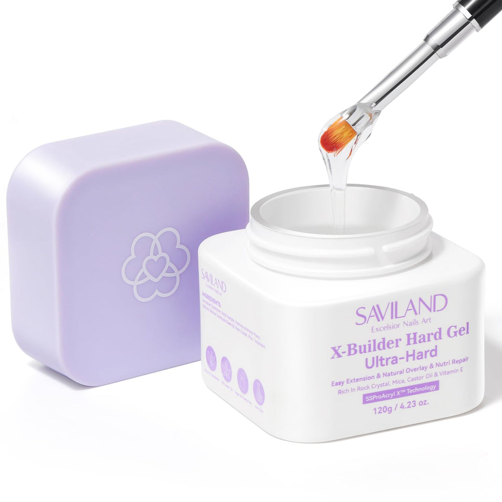 SAVILAND SSProX envase-claridad: gel transparente para uñas, acabado limpio.