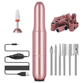 Taladro eléctrico de uñas SAVILAND rosa, ideal para manicuras precisas en casa.