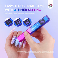 SAVILAND UV light for nails battery charging in action