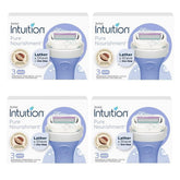 Recharge Schick Intuition Pure Nourishment, 12 cartouches, hydratation douce pour la peau.