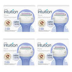Recharge Schick Intuition Pure Nourishment, 12 cartouches, hydratation douce pour la peau.