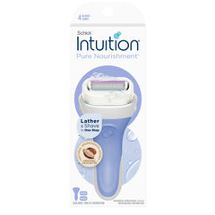 Schick Intuition Pure Nourishment: maquinilla con barra hidratante para piel suave.