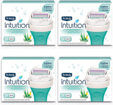 Recharge Schick Intuition avec lait de coco et huile d'amande pour hydratation pendant le rasage.