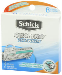 Schick Quattro Titanium: banda lubricante con aloe y vitamina E para un deslizamiento suave.